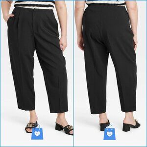 Size 17 - Womens High-Rise Tailored Trousers - A New Day - Black